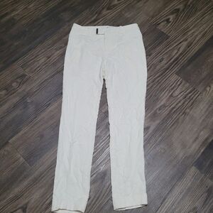 Helmut Lang Ivory Trousers Wool Blend